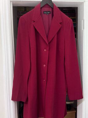 ❤️✨ Tall Girl Red 3/4 Long Suit Jacket – Bold Tailoring with Feminine Power ✨❤️